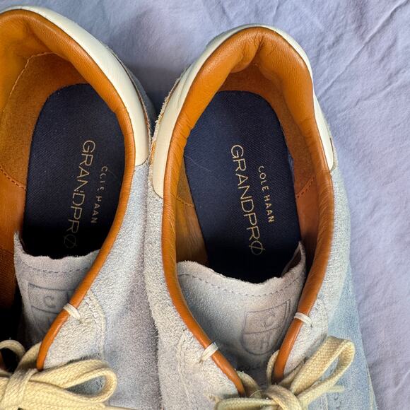 Cole Haan GrandPro Men's size 12M Light Blue Suede Lace Up Casual Shoe Sneaker - Picture 2 of 9